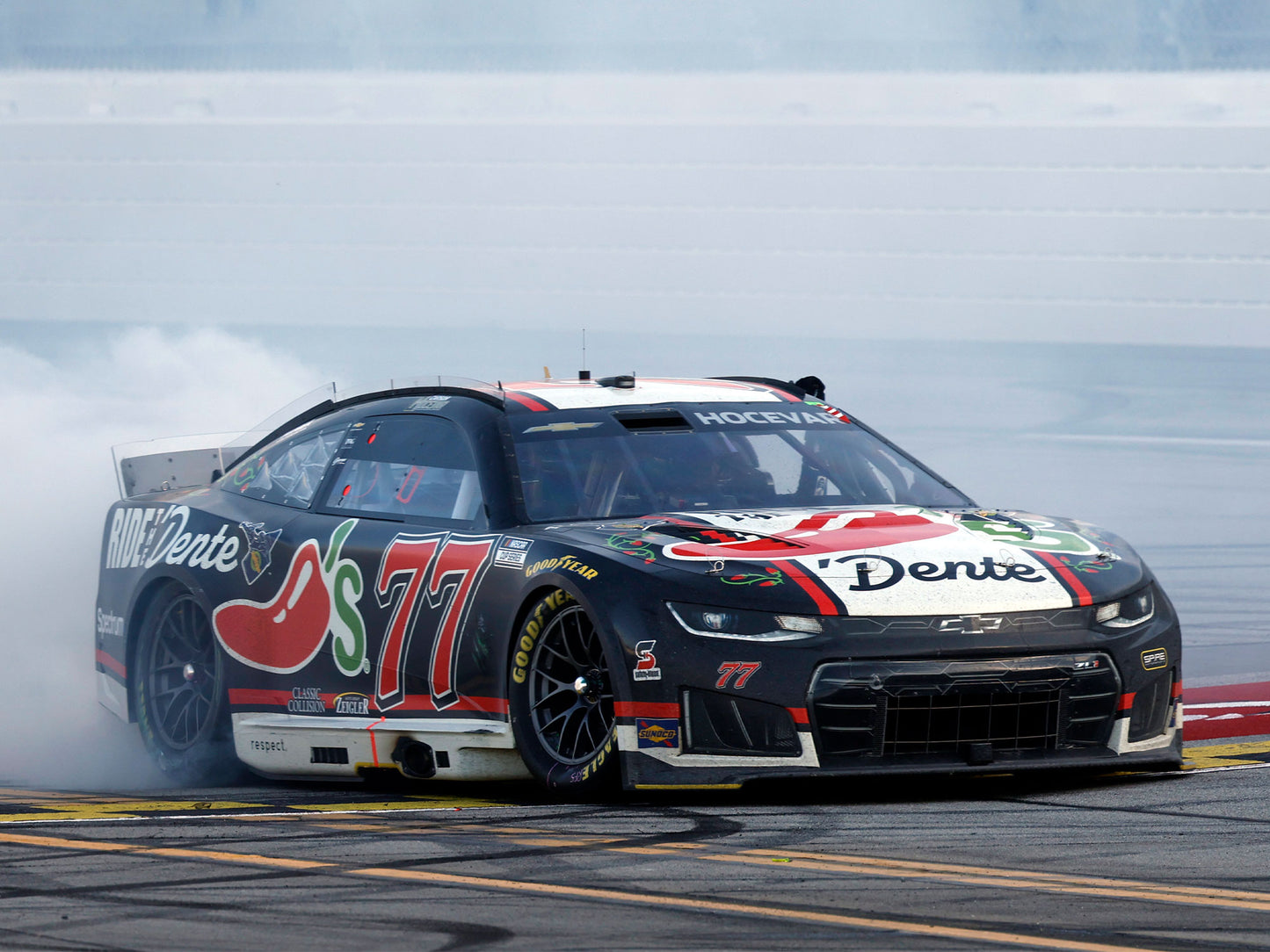 Carson Hocevar 2026 - #77 Chili’s Ride the ‘Dente (Talladega Raced Win) - 1:24 ELITE Diecast