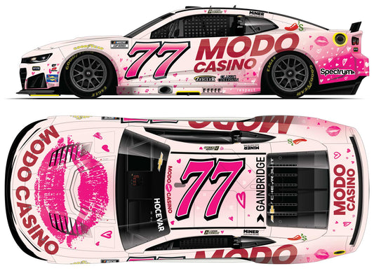 Carson Hocevar 2026 - #77 Modo Casino - 1:24 ARC Chrome Diecast