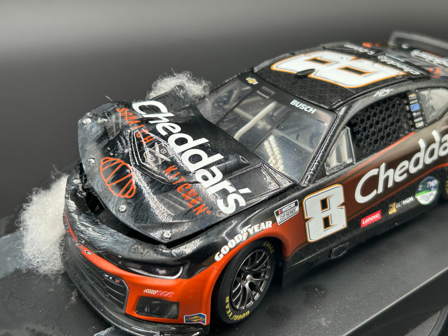 MrMuffin Racing Custom Wrecked 2024  Kyle Busch #8 Cheddar's Iowa Speedway - MRMRC-009