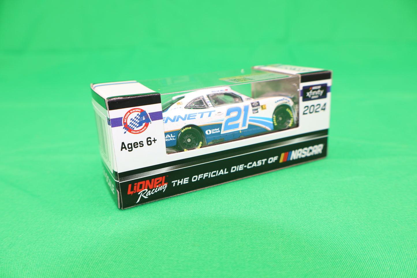 Austin Hill 2024 - #21 Bennett Transportation & Logistics (Daytona Raced Win) - 1:64 ARC Diecast