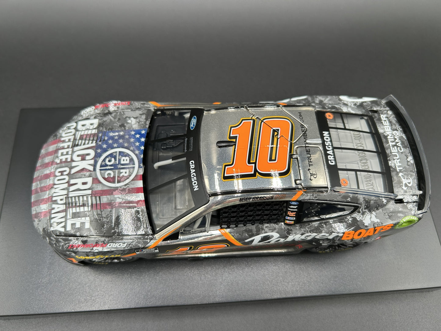 Noah Gragson 2024 - #10 Black Rifle Coffee Company / Ranger Boats - 1:24 ARC Chrome Diecast -LRO#44