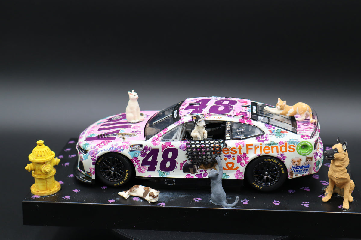 MrMuffin Racing Custom 2024 Alex Bowman #48 Best Friends "Pink Hood" Fantasy Diecast - MRMRC-014