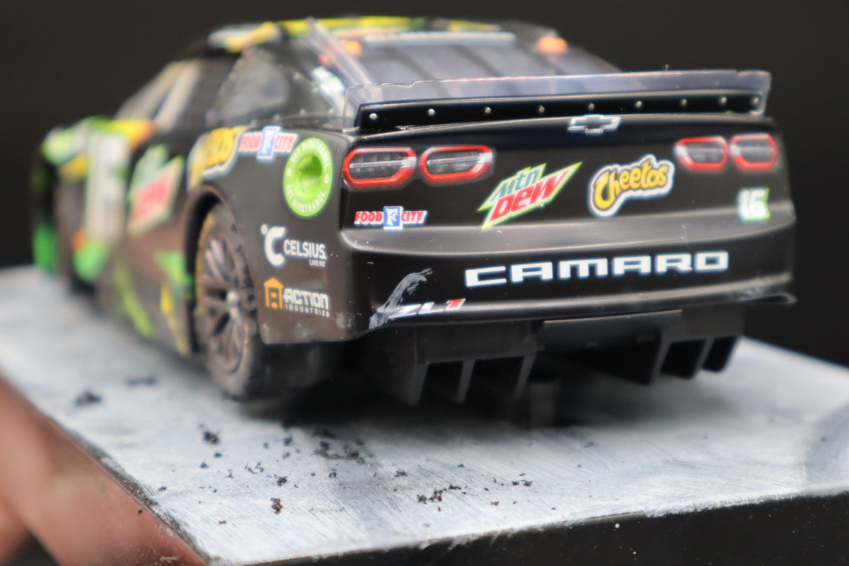 MrMuffin Racing Custom 2024 AJ Allmendinger #16 Mtn Dew/Cheetos Bristol Wrecked Diecast - MRMRC-014