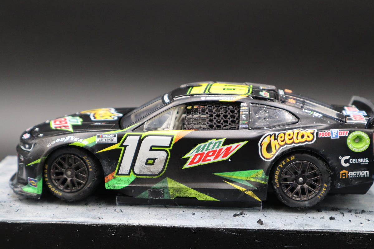 MrMuffin Racing Custom 2024 AJ Allmendinger #16 Mtn Dew/Cheetos Bristol Wrecked Diecast - MRMRC-014