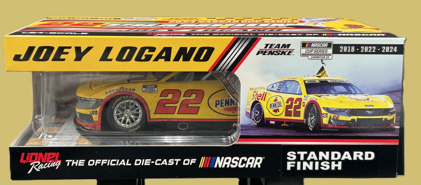 Joey Logano 2024 - #22 - 3X CHAMPION Shell-Pennzoil - 1:24 ARC Diecast