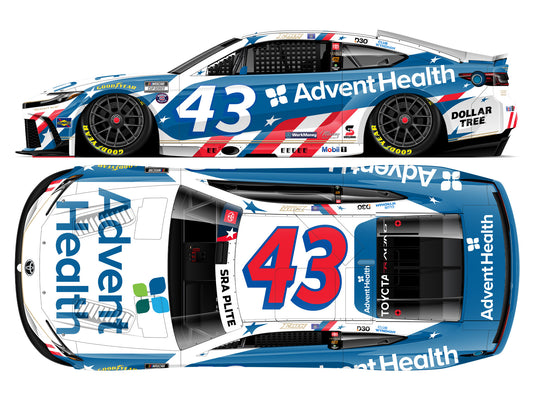 Erik Jones 2026 - #43 AdventHealth Patriotic - 1:24 ELITE Diecast