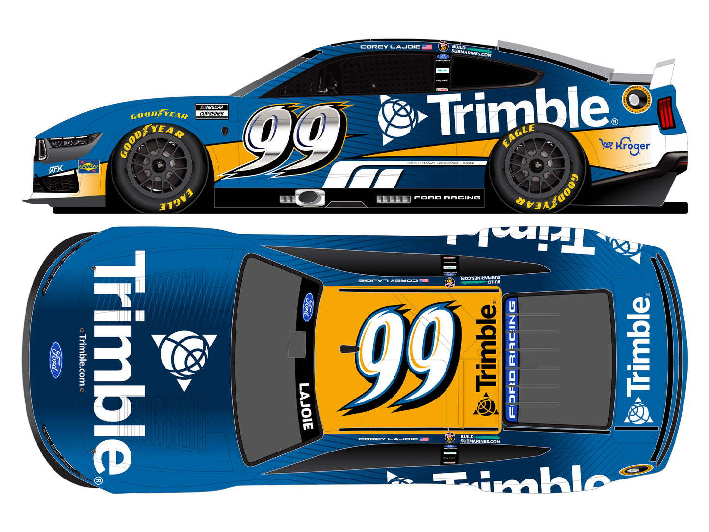Corey LaJoie 2026 - #99 Trimble Tribute - 1:24 ELITE Diecast