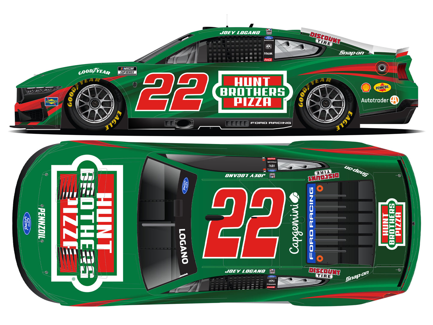 Ross Chastain 2026 - #22 Hunt Brothers Pizza - 1:24 ELITE Diecast
