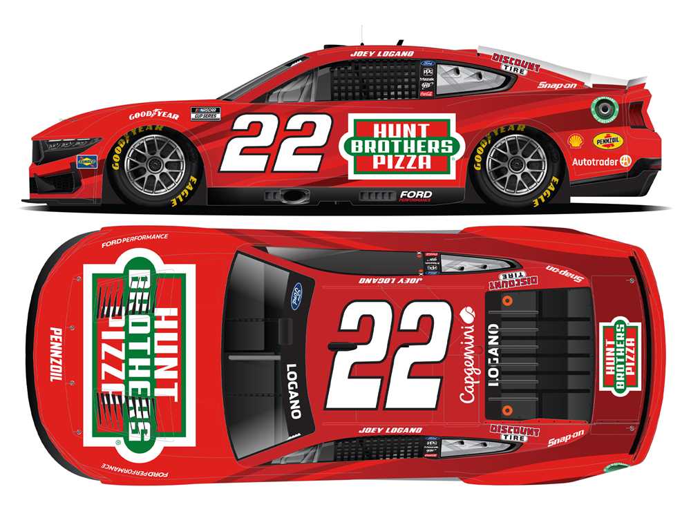 Joey Logano 2024 - No.22 Hunt Brothers Pizza Red - 1:24 ELITE Diecast