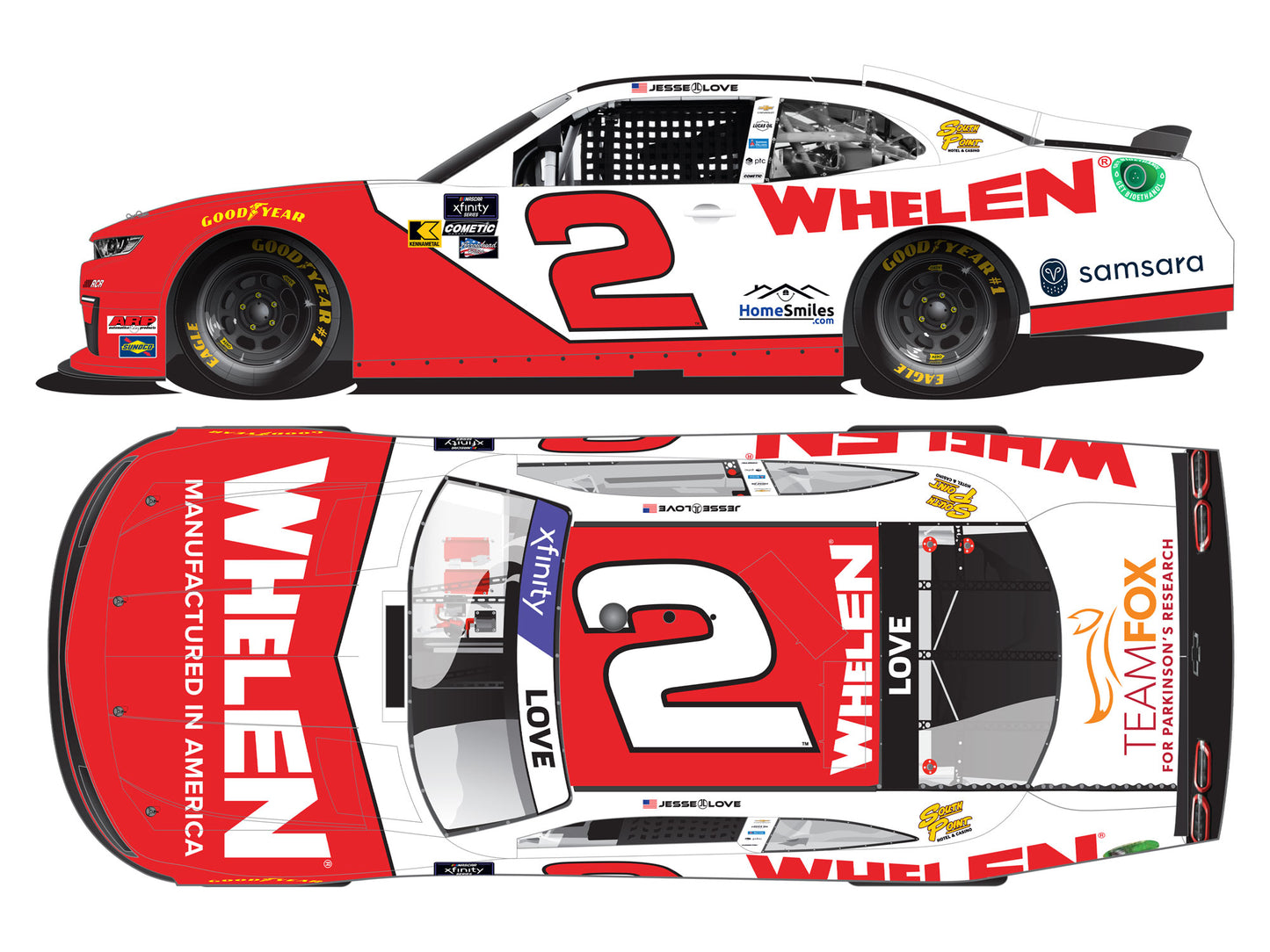 Jesse Love Jr 2025 - #2 Whelen - 1:24 ARC Diecast