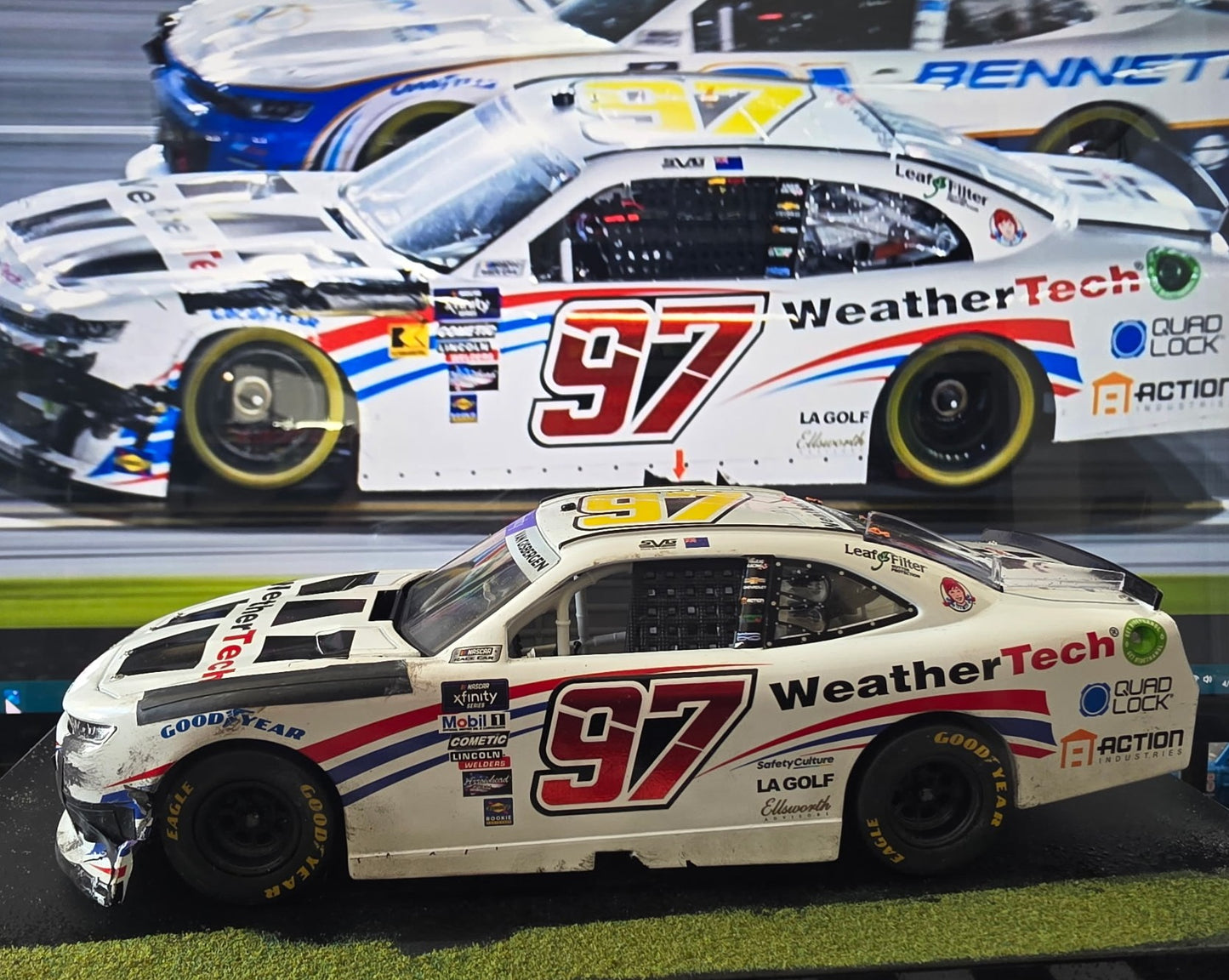 MrMuffin Racing Custom Wrecked 2024 SVG WeatherTech ARCA Debut Diecast - MRMRC-004
