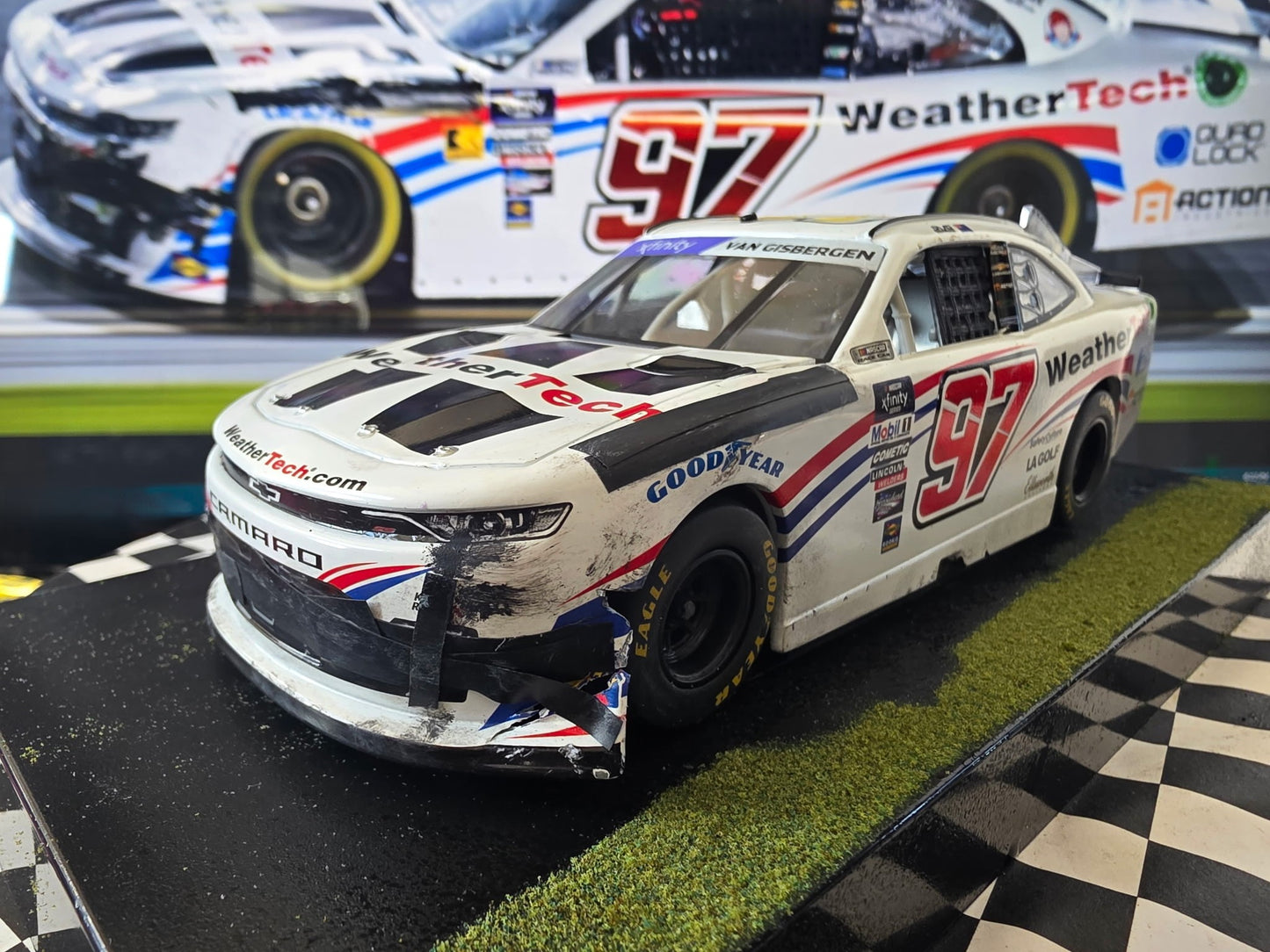 MrMuffin Racing Custom Wrecked 2024 SVG WeatherTech ARCA Debut Diecast - MRMRC-004