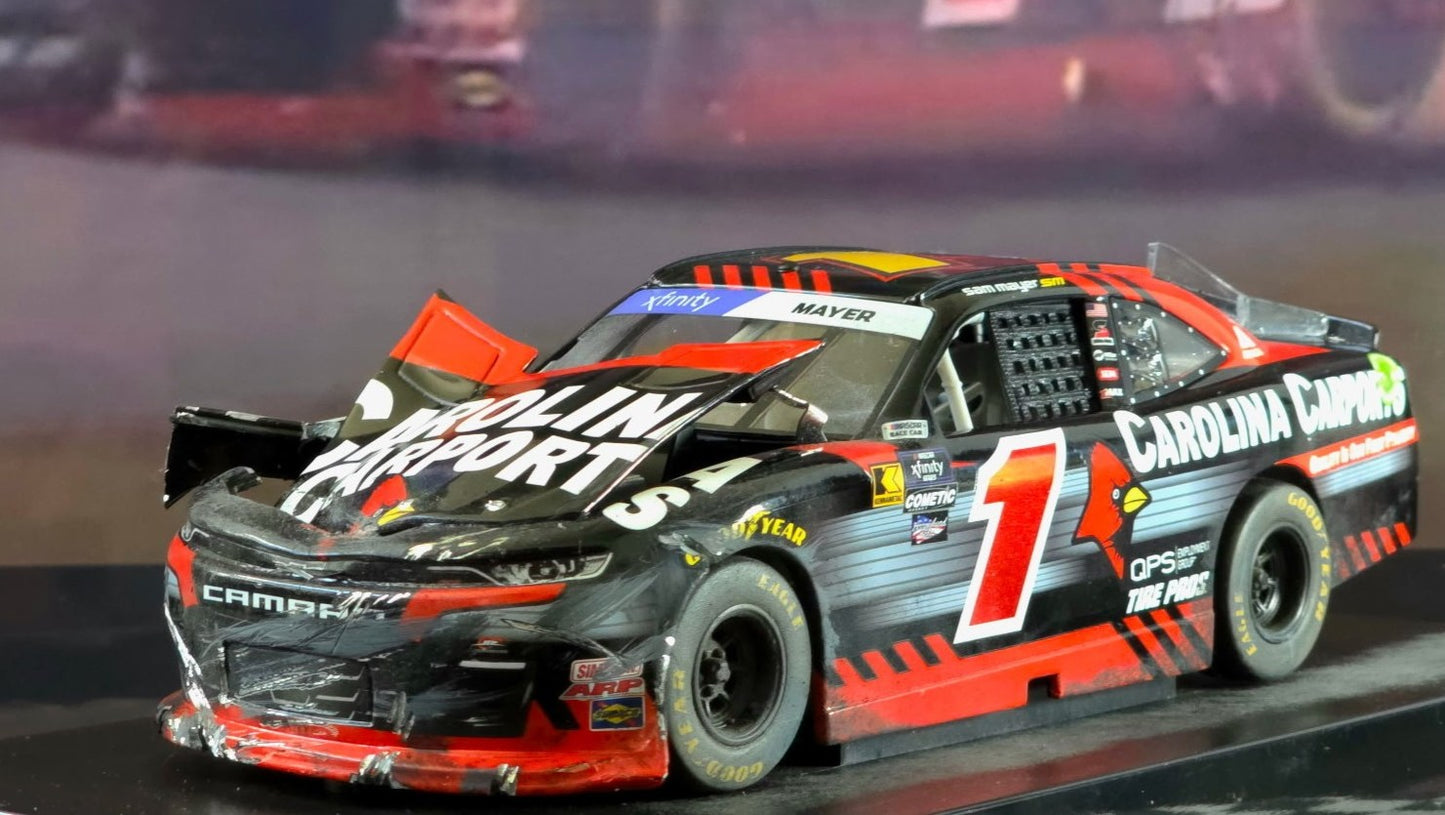 MrMuffin Racing Custom Wrecked 2024 Sam Mayer Caroline Carports Diecast - MRMRC-003