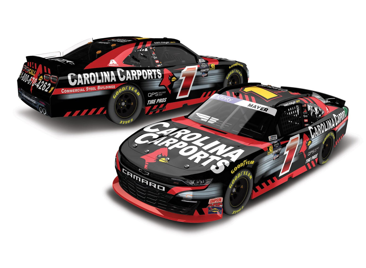 Sam Mayer 2024 - #1 Carolina Carports - 1:24 ARC Diecast