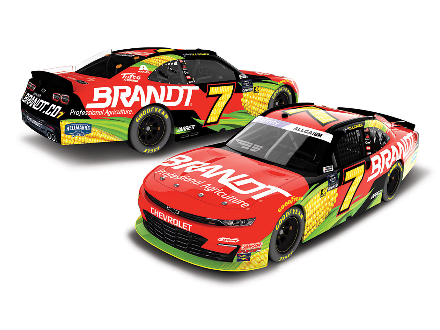 Justin Allgaier 2025 - #7 BRANDT - 1:24 ARC Diecast