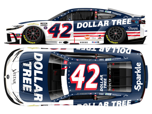 John Hunter Nemechek 2026 - #42 Dollar Tree Patriotic - 1:24 ELITE Diecast