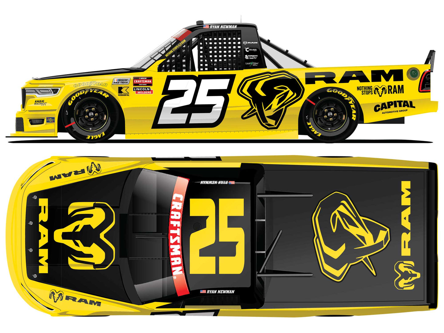 Ryan Newman 2026 - #25 Ram Trucks - 1:64 ARC Diecast