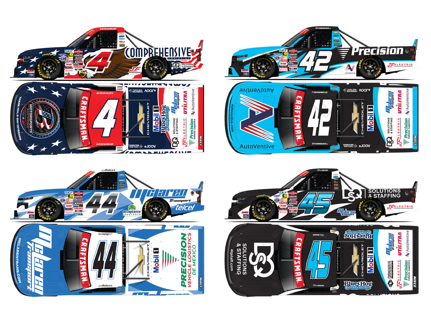 2026 Niece Motorsports (4-Pack) - 1:64 ARC Diecast