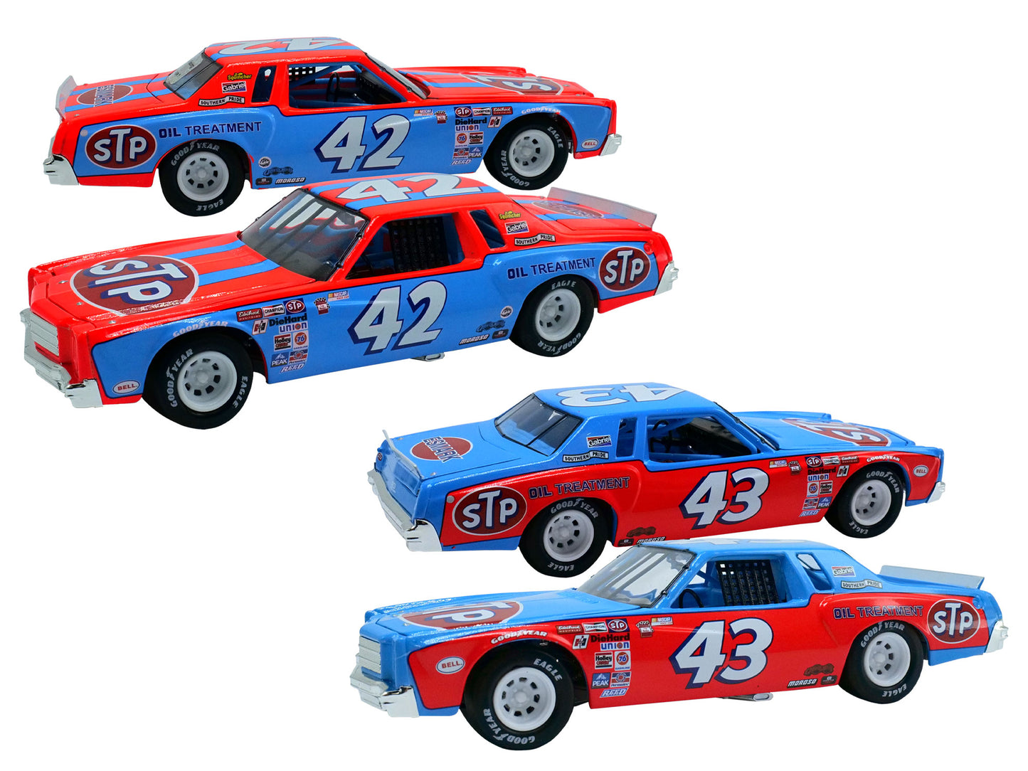 The Petty Swap at Riverside 1981 - #42 STP / 43 STP (2-Pack) - 1:64 ARC Diecast