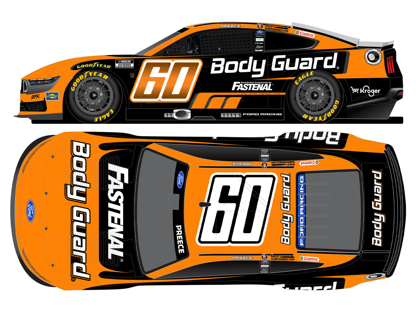 Ryan Preece 2026 - #60 Body Guard - 1:24 ELITE Diecast