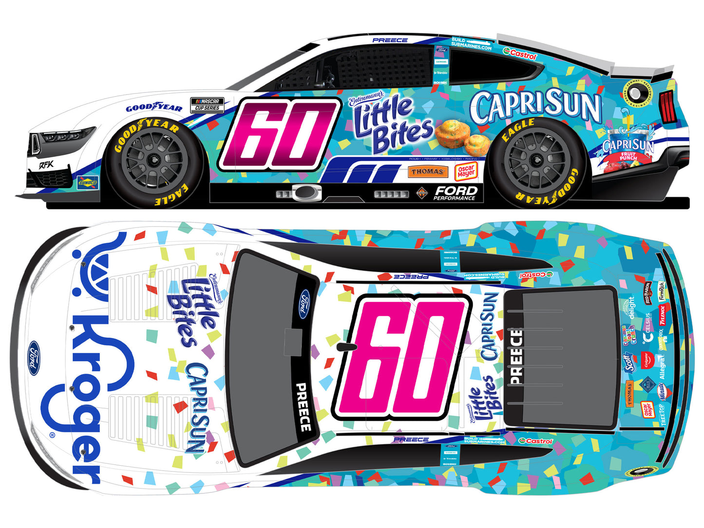 Ryan Preece 2025 - #60 Kroger / Little Bites / Capri Sun - 1:24 ELITE Diecast