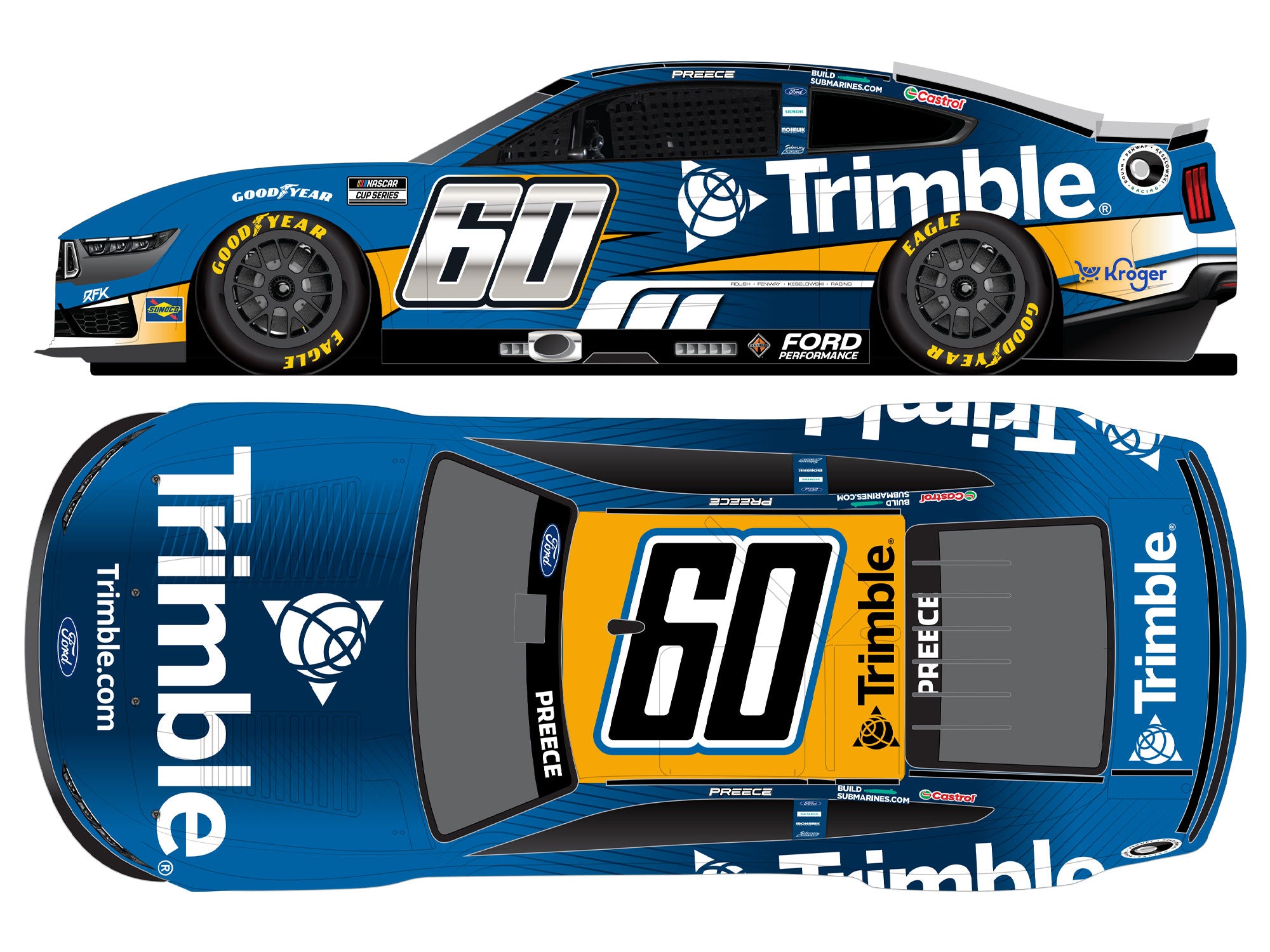 Ryan Preece 2026 - #60 Trimble - 1:24 ARC Diecast – MrMuffin Racing