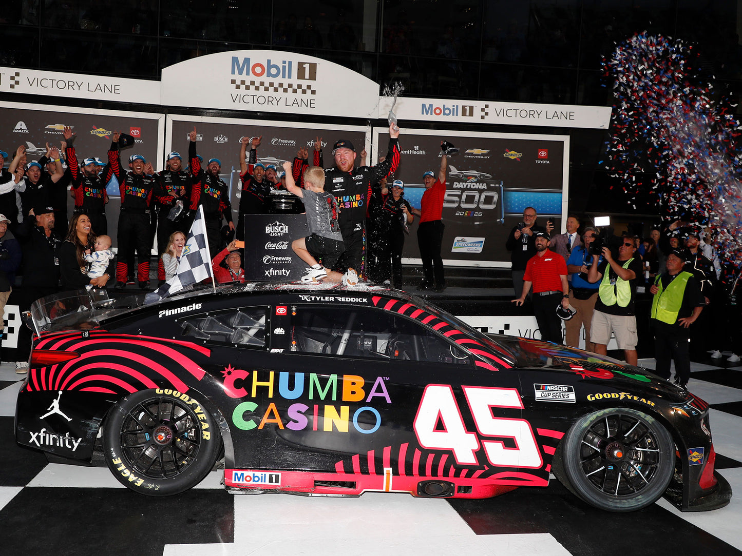 Tyler Reddick 2026 - #45 Chumba Casino (Daytona Raced Win) - 1:24 ELITE Diecast