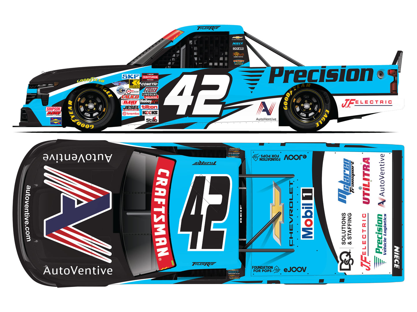 Tyler Reif 2026 - #42 Precision Vehicle Logistics - 1:64 ARC Diecast