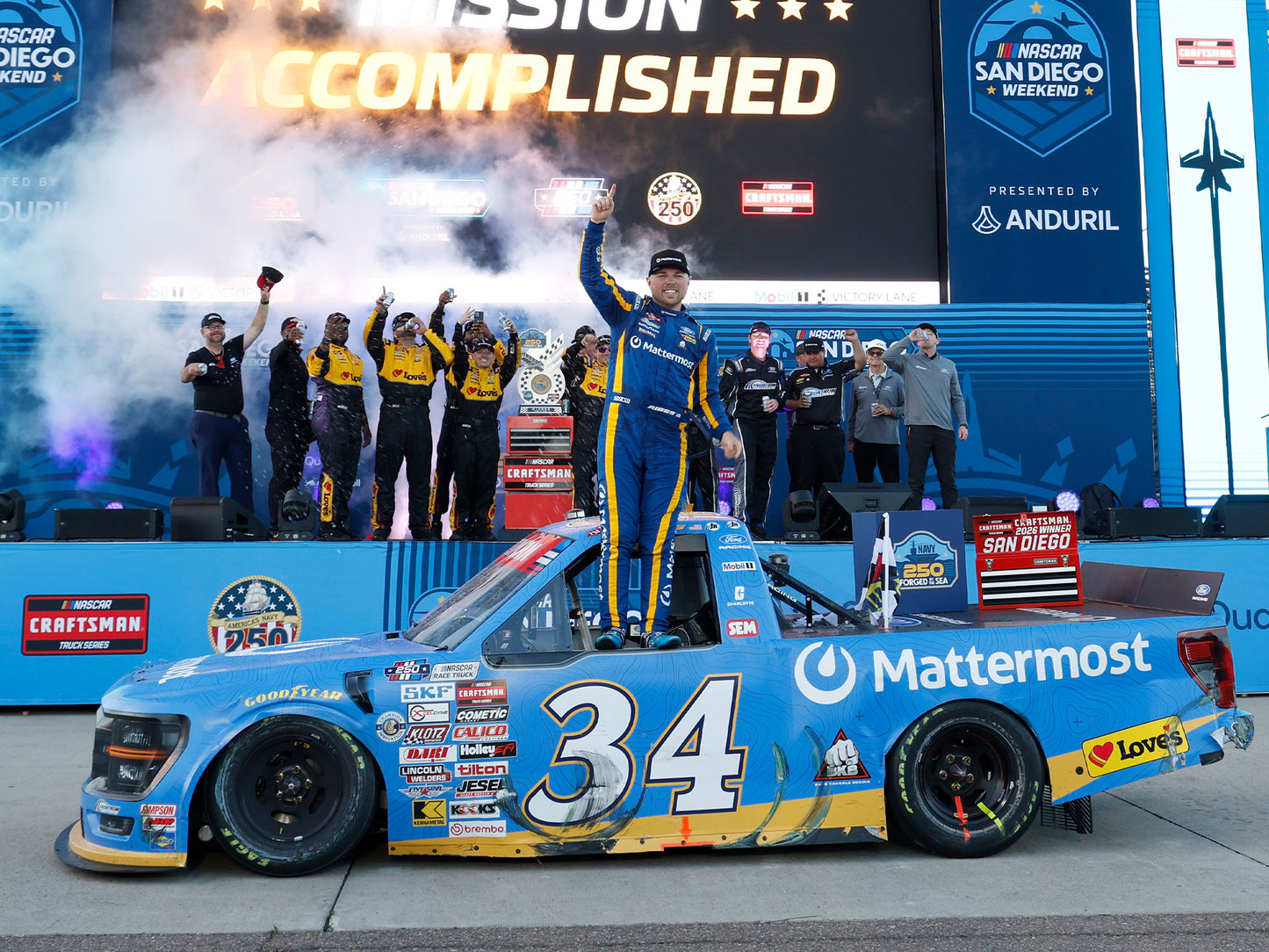 Layne Riggs 2026 - #34 Mattermost (Qualcomm Circuit Raced Win) - 1:64 ARC Diecast