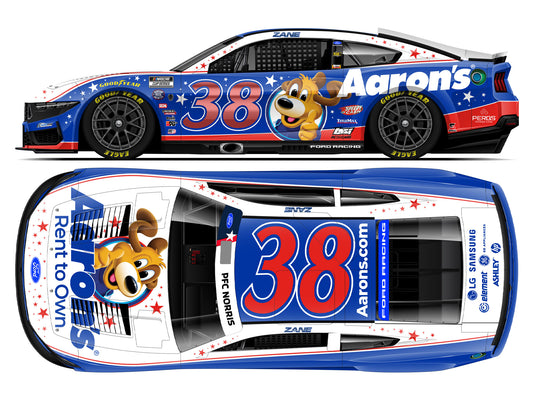Zane Smith 2026 - #38 Aaron’s Lucky Dog Patriotic - 1:64 ARC Diecast