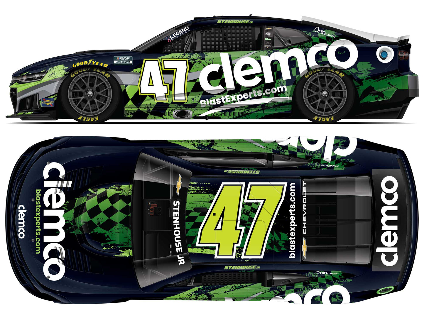 Ricky Stenhouse Jr 2026 - #47 Clemco - 1:24 ELITE Diecast