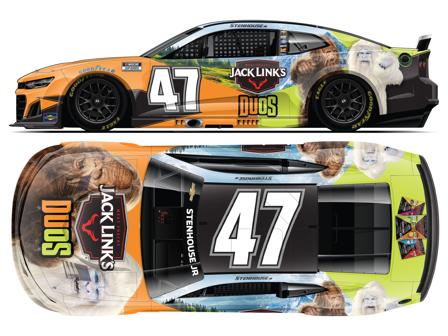 Ricky Stenhouse Jr. 2025 - #47 Jack Link’s Duos - 1:24 ARC Diecast