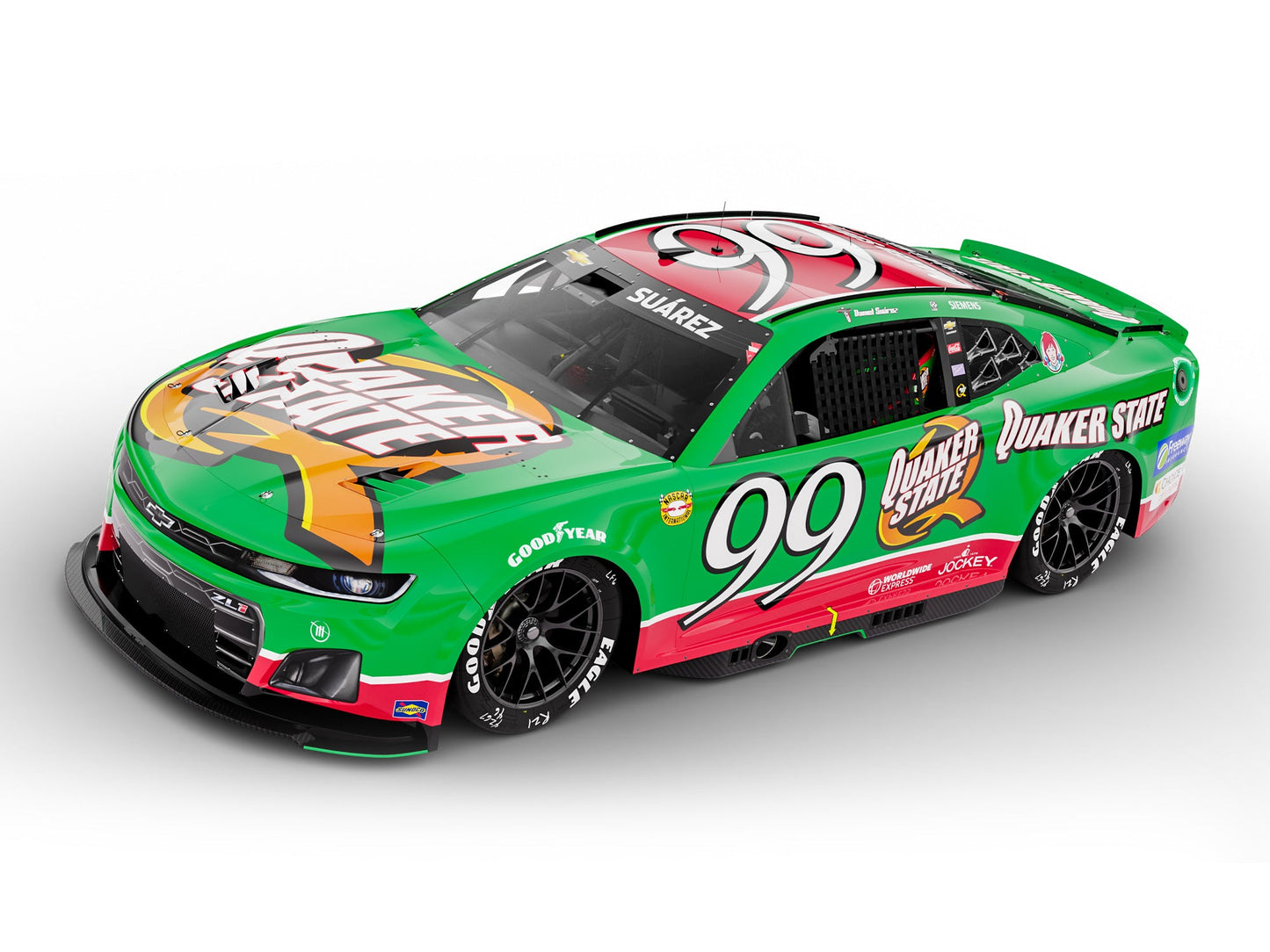 Daniel Suárez 2024 - #99 Quaker State (Throwback) - 1:24 ARC Chrome Diecast