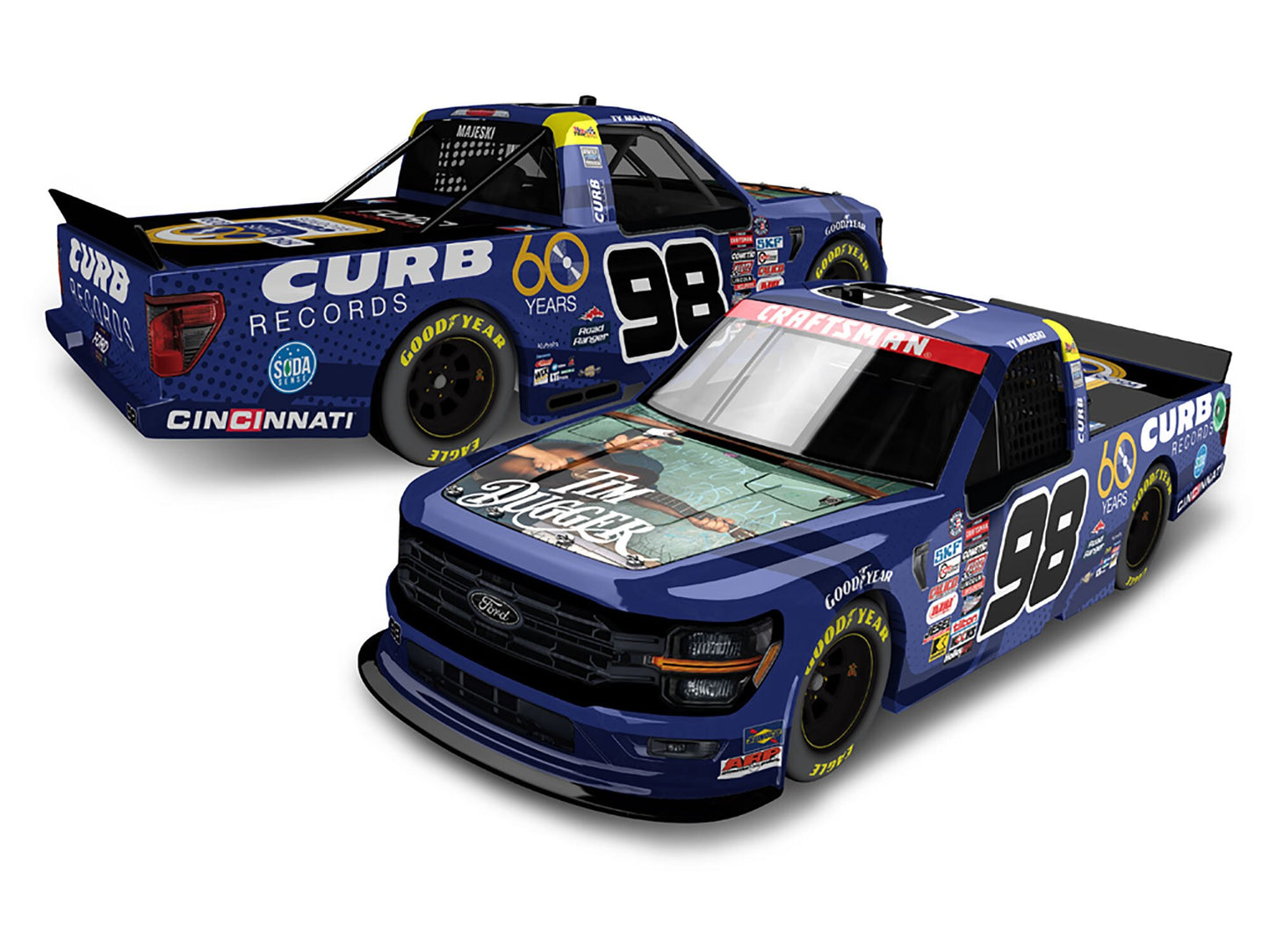 Ty Majeski 2024 - #98 Curb Records / Tim Dugger - 1:64 ARC Diecast