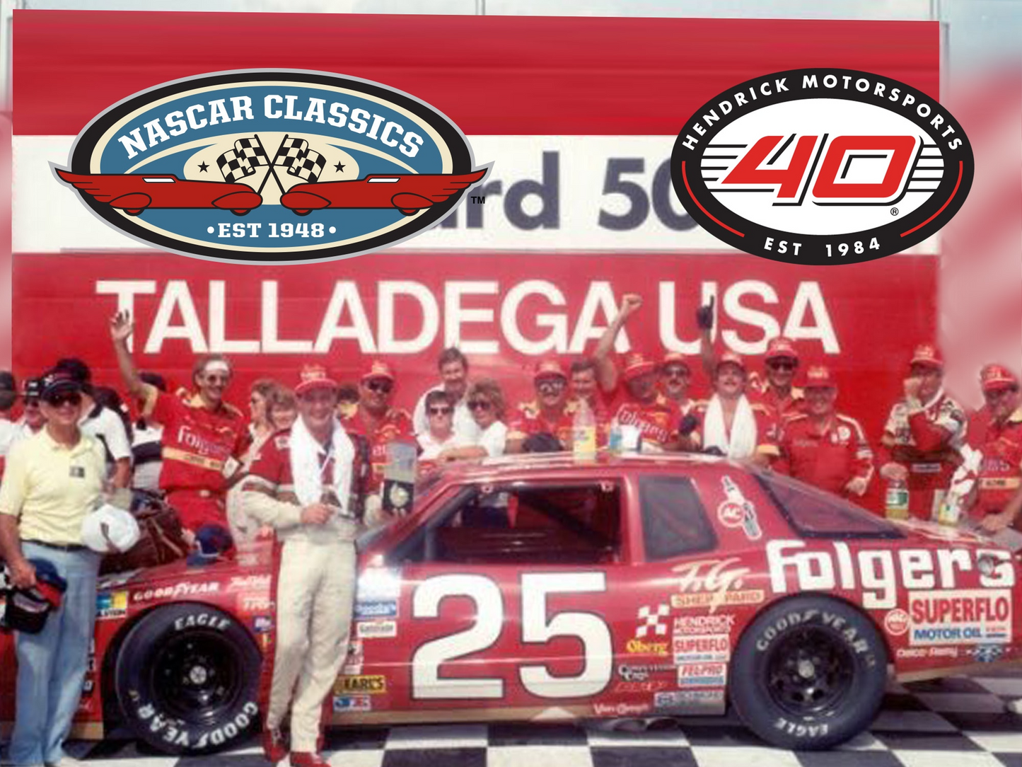 Ken Schrader 1988 - #25 Folgers (Talladega Raced Win) - 1:24 ARC Diecast