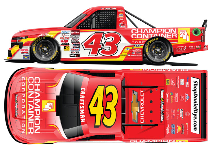 Daniel Dye 2024 - #43 Champion Container - 1:24 ARC Diecast