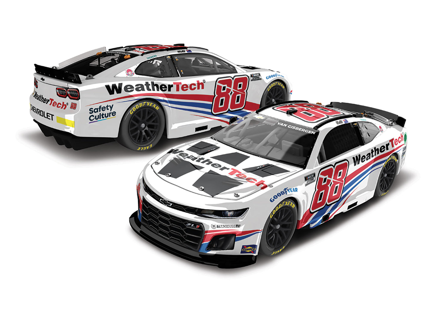 Shane van Gisbergen 2025 - #88 WeatherTech - 1:24 ARC Chrome Diecast