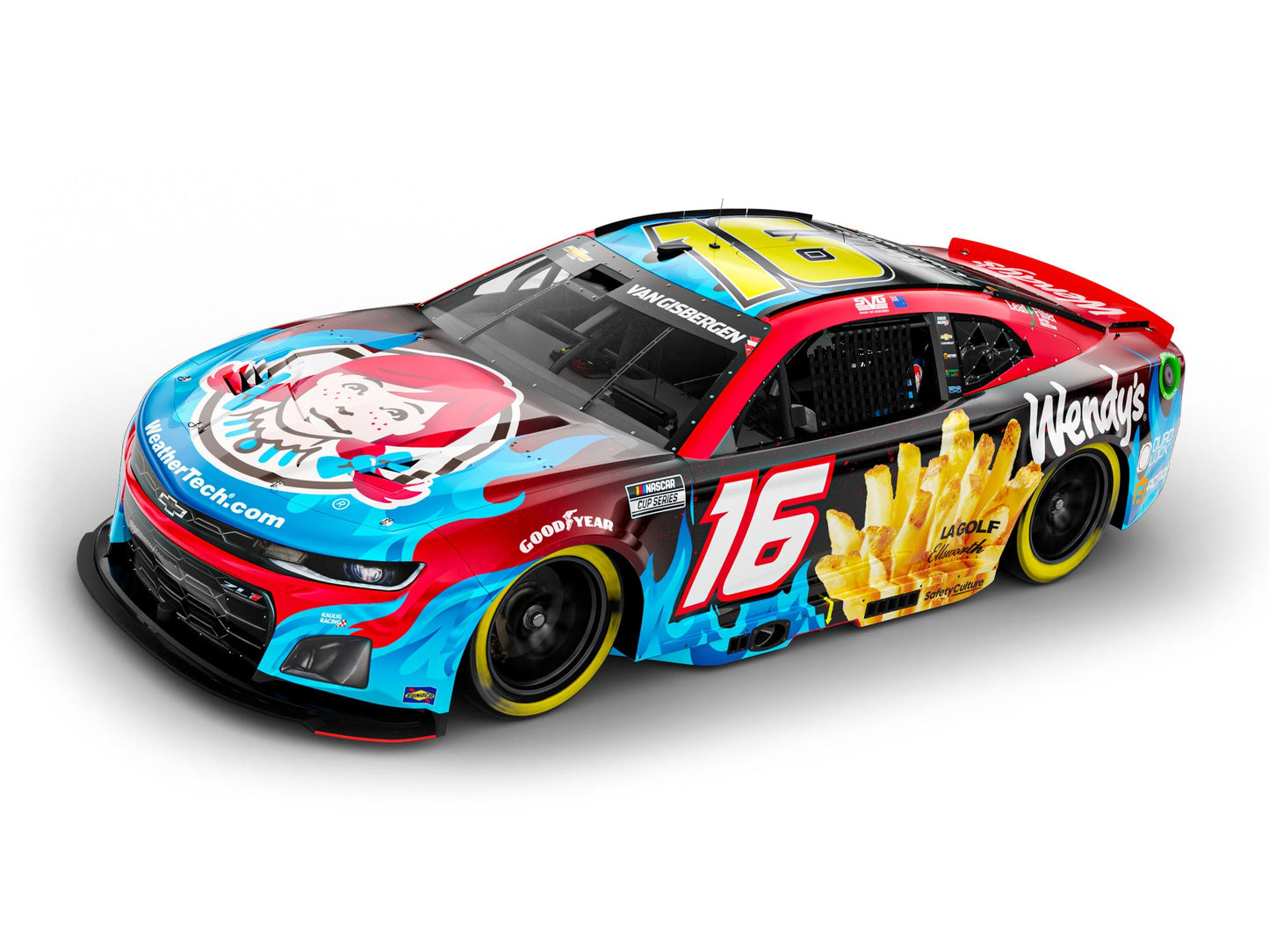 Shane Van Gisbergen 2024 - #16 Wendy's - 1:24 ARC Chrome Diecast